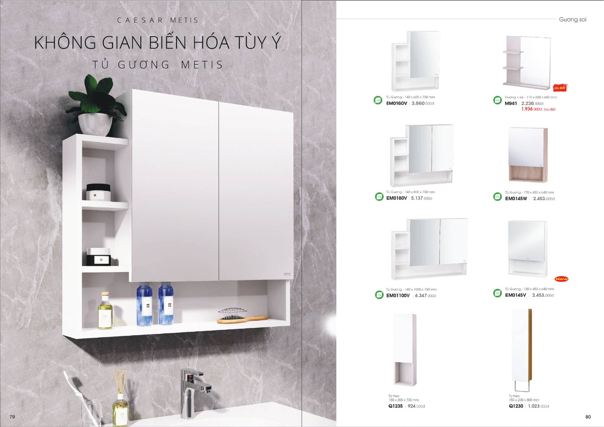 Catalogue và Bảng giá Thiết bị vệ sinh CAESAR mới nhất T7 2024 /Page 41
